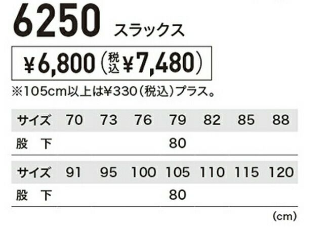 XEBECジーベックスラックス6250