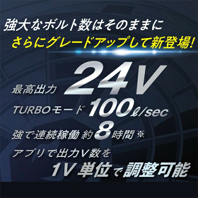 空調風神服サンエスSUN-S空調ウェア24V仕様リチウムイオンバッテリーセットRD9490PJ