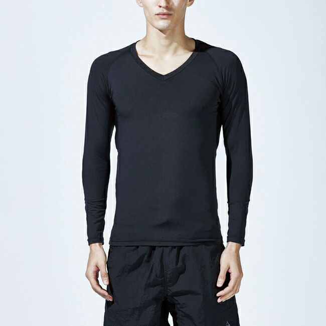 おたふくBT冷感・消臭パワーストレッチロングスリーブＶネックシャツJW-639