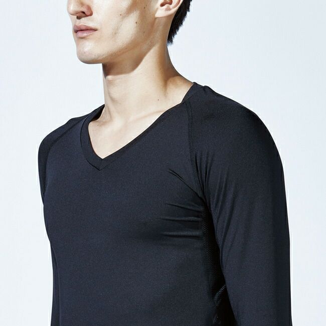 おたふくBT冷感・消臭パワーストレッチロングスリーブＶネックシャツJW-639