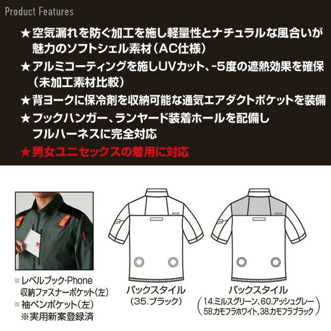 バートルBURTLE空調ウェア【AC2016】半袖ブルゾン