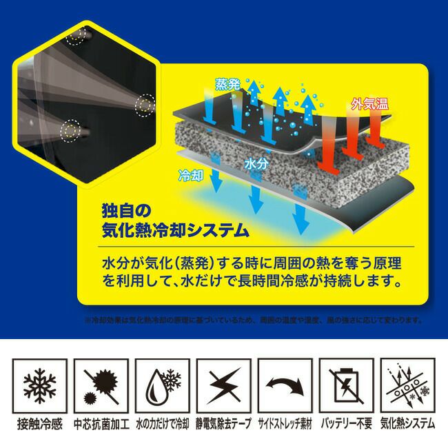 ビッグボーンAQUATECAT101アクアウォーターベスト|bigbornバッテリー不要AQUAWATERVESTアクアウォーターベスト水だけ冷却夏涼しいひんやり熱中症猛暑対策冷感冷たい爽快清涼熱中症対策黒20242024年新商品新作