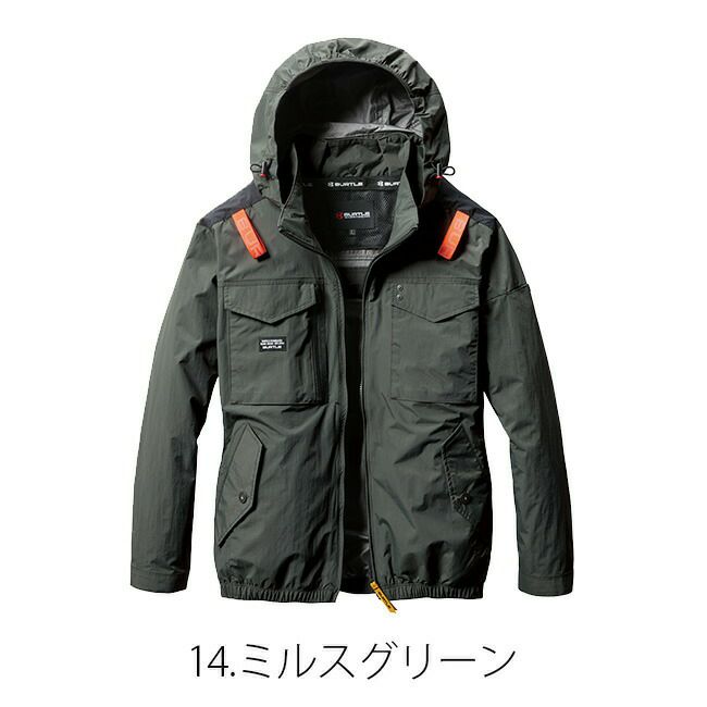 【2025年ファン＆バッテリーセット】バートルBURTLE空調ウェアエアークラフト【AC1151】長袖ブルゾンフード付き|空調ウェア夏涼しい猛暑熱中症対策大きいサイズ作業服20232023年新作新モデル新カラージャケットブルゾンフード