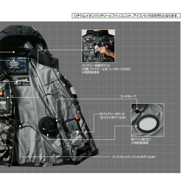 【2025年ファン＆バッテリーセット】バートルBURTLE空調ウェア【AC1154】ベストフード付き|新作新モデル最新限定限定色おしゃれかっこいいカジュアルメンズレディース撥水空調涼しいエアークラフト夏クールフード