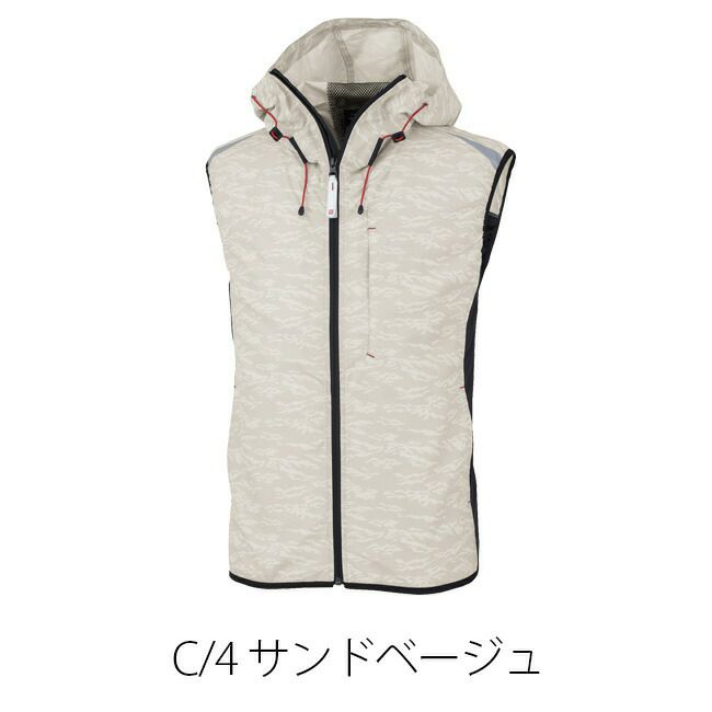 【2023年ファン&バッテリー付き】空調風神服MHAK空調ウェア【MK-400】00400フード付きベスト