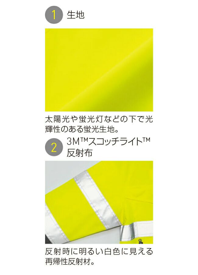 サンエスSUN-S空調風神服【KF92520G】フルハーネス対応Hi-Vis半袖ブルゾン