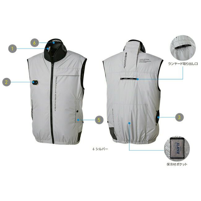 【バッテリー＆ペルチェファン付き】サンエスSUN-S空調風神服【EF92592S】ハイブリットクールベスト