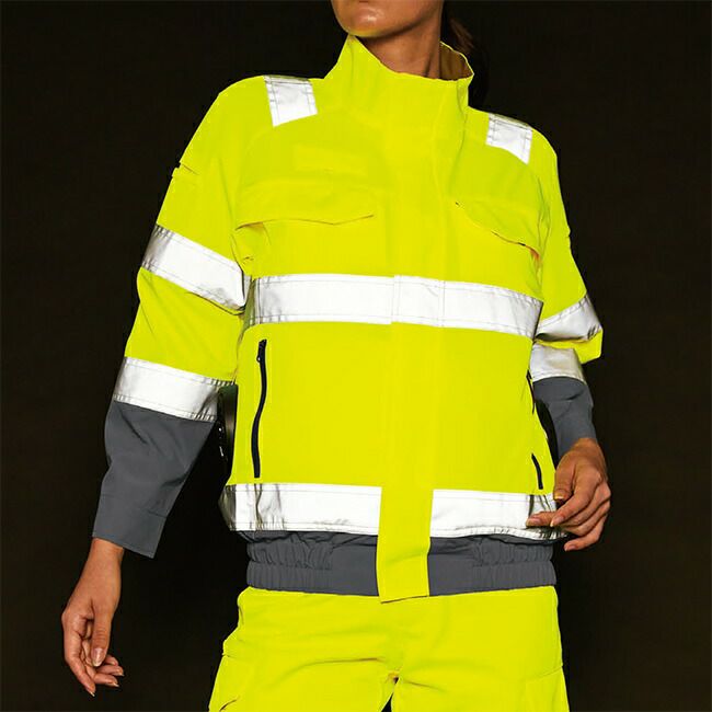 サンエスSUN-S空調風神服【KF92521】Hi-Vis長袖ブルゾン