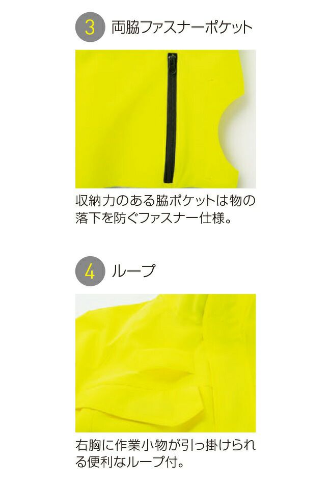 サンエスSUN-S空調風神服【KF92522】Hi-Visベスト