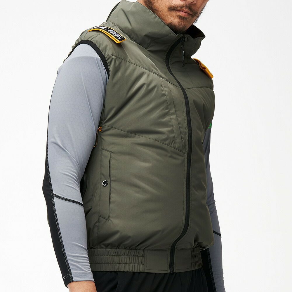 空調風神服アタックベースHUMMER空調ウェア服【09900】服単体ベスト|夏涼しいクール空調ウェア服作業着夏場現場作業熱中症対策おしゃれかっこいいカジュアルメンズレディース作業着作業服