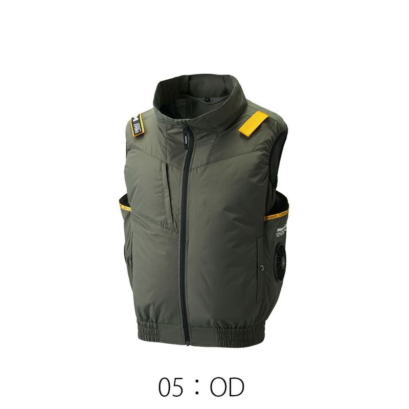 空調風神服アタックベースHUMMER空調ウェア服【09900】服単体ベスト|夏涼しいクール空調ウェア服作業着夏場現場作業熱中症対策おしゃれかっこいいカジュアルメンズレディース作業着作業服