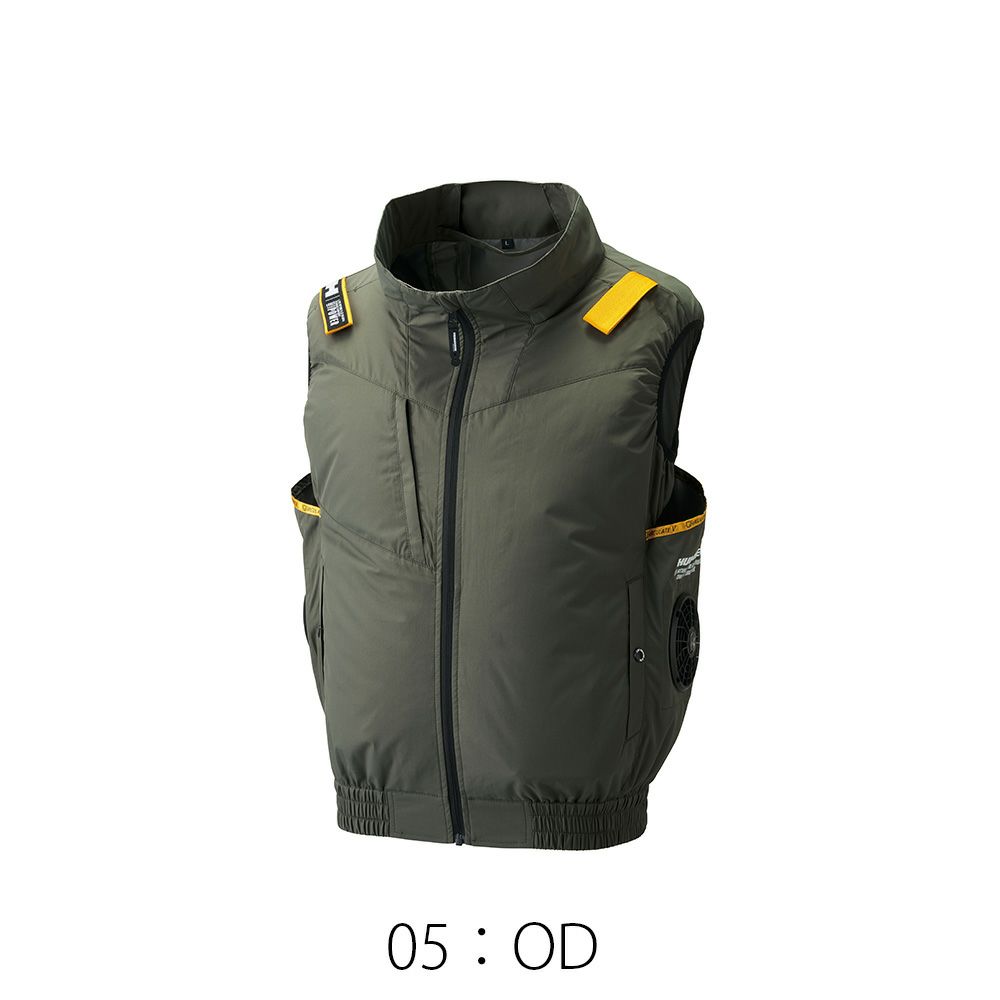 空調風神服アタックベースHUMMER空調ウェア服【09900】服単体ベスト|夏涼しいクール空調ウェア服作業着夏場現場作業熱中症対策おしゃれかっこいいカジュアルメンズレディース作業着作業服