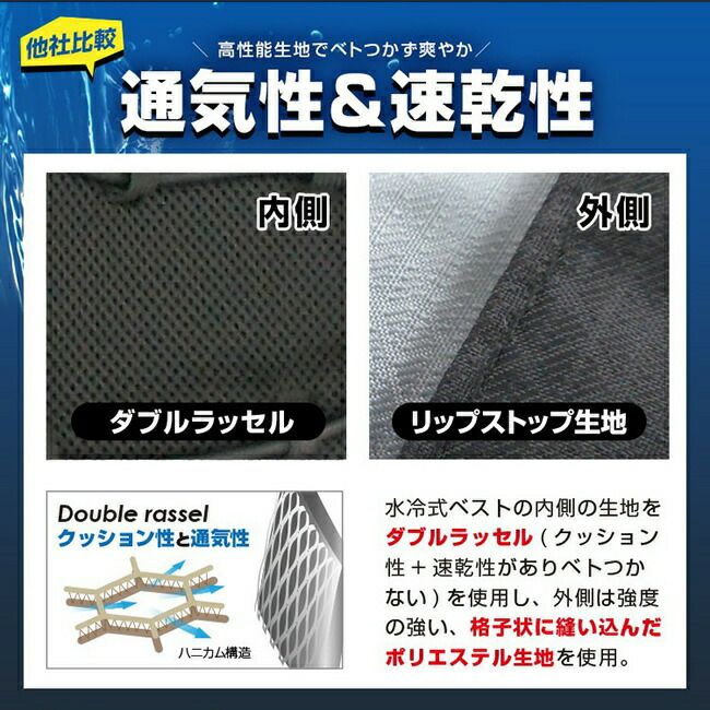 ブレインBRAIN【BR-862-1】水冷式ベスト(スライドジッパー)/服のみ