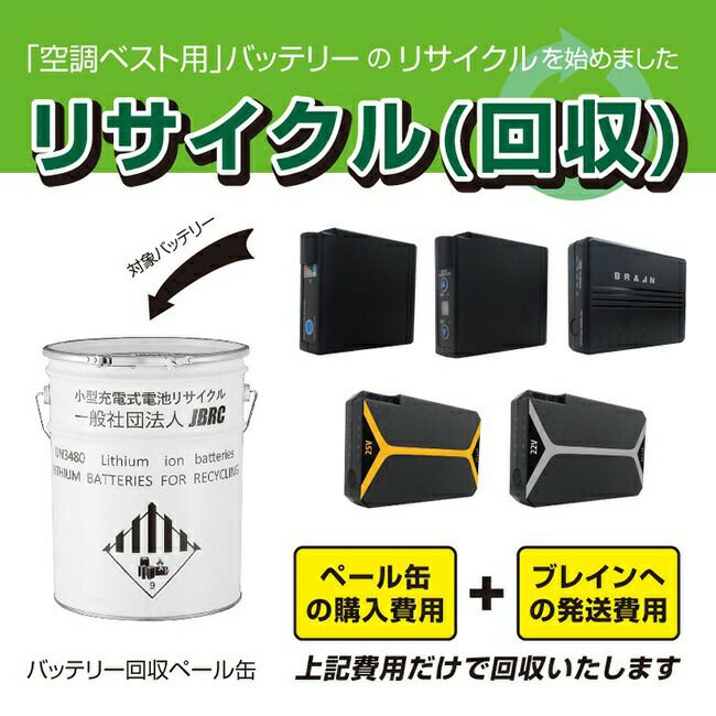 ブレインBRAIN【BR-Re-10000】リサイクル(回収)ペール缶1缶