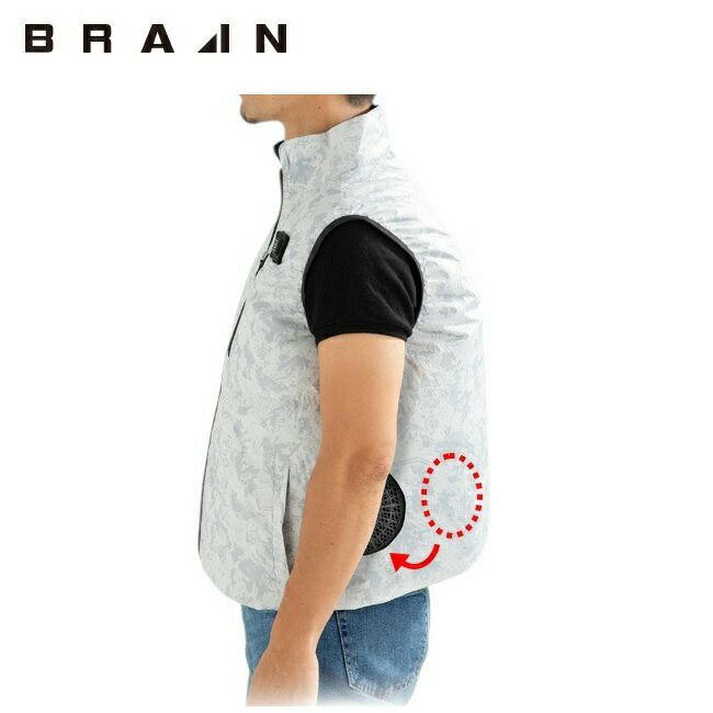 ブレインBRAIN【MESH-KB-101-1】車用/胸スイッチ/空調ベスト/服のみ