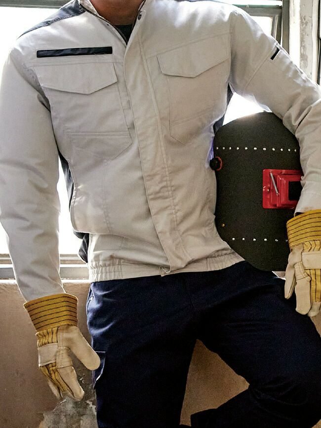 【2025年28Vバッテリー＆ファンセット】鳳凰村上被服快適ウェア服難燃長袖ブルゾン【V4202】