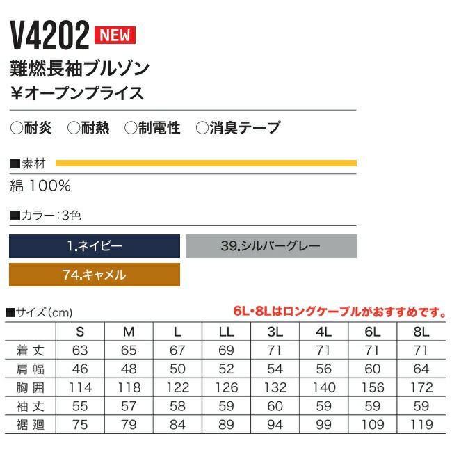 【2025年28Vバッテリー＆ファンセット】鳳凰村上被服快適ウェア服難燃長袖ブルゾン【V4202】