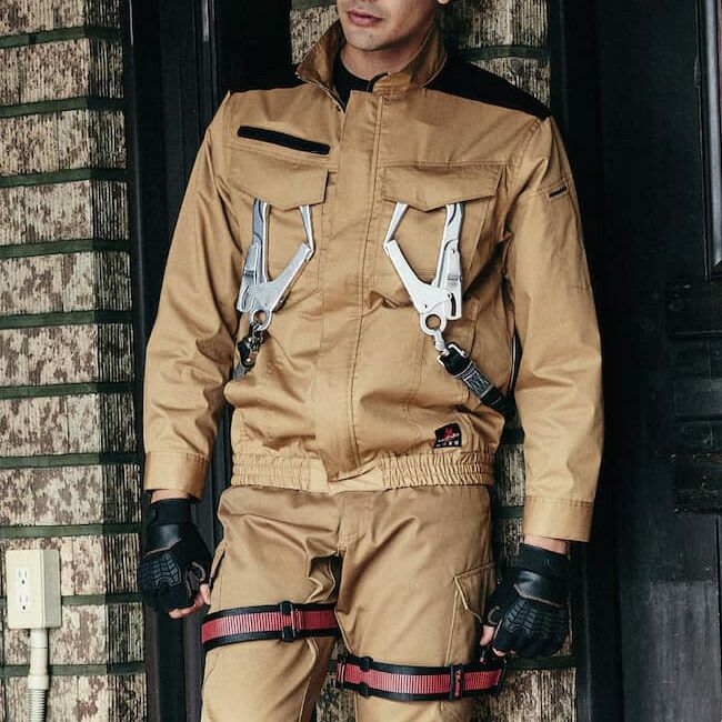 【2025年28Vバッテリー＆ファンセット】村上被服HOOH快適ウェア服空調ウェア【V4211】フルハーネス対応難燃長袖ブルゾン