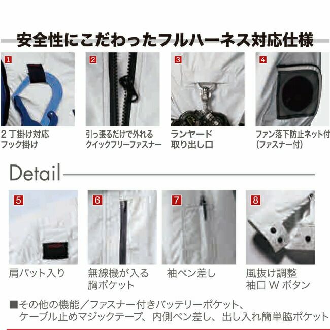 【2025年28Vバッテリー＆ファンセット】鳳凰村上被服快適ウェア【V5511】フルハーネス対応冷感ブルゾン