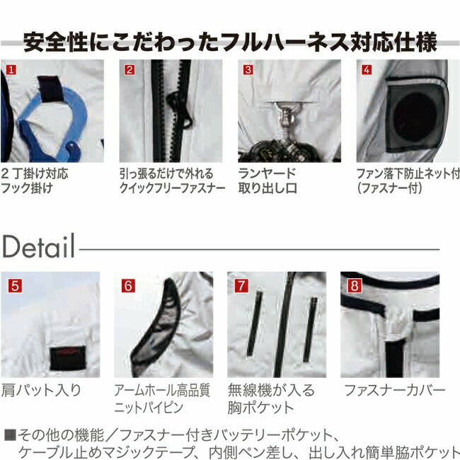 【2025年28Vバッテリー＆ファンセット】鳳凰村上被服快適ウェア【V5599】フルハーネス対応冷感ベスト