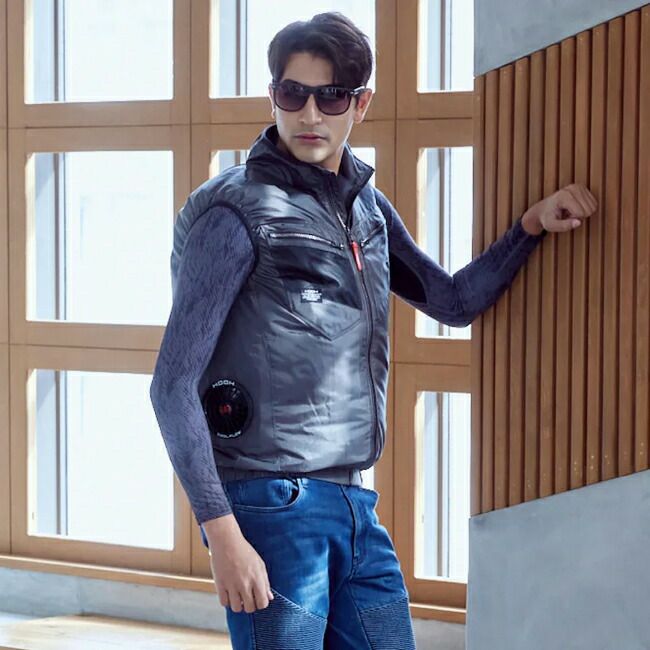 【2025年28Vバッテリー＆ファンセット】村上被服快適ウェア鳳皇サイドファンベストV7719