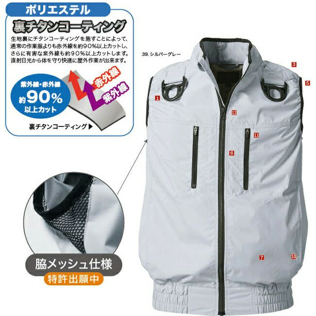 【2025年28Vバッテリー＆ファンセット】鳳凰村上被服快適ウェア【V9399】フルハーネス対応ベスト