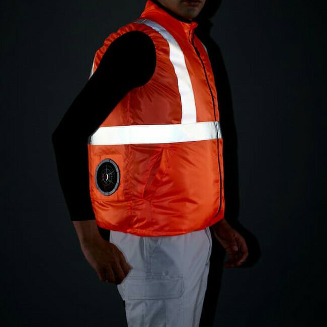 【2025年28Vバッテリー＆ファンセット】村上被服HOOH快適ウェア服空調ウェア【V9799】ネオンカラー反射ベスト