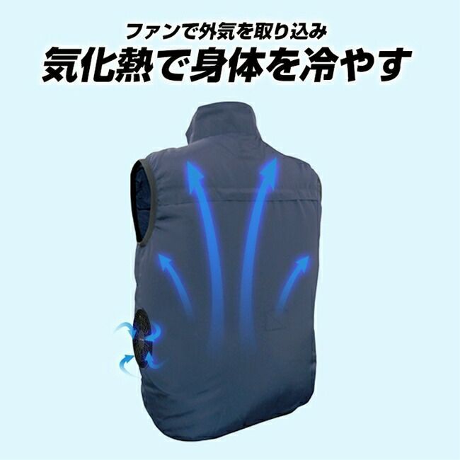 ブレインBRAIN【MESH-KB-102-1】車用/胸スイッチ/空調ベスト/服のみ