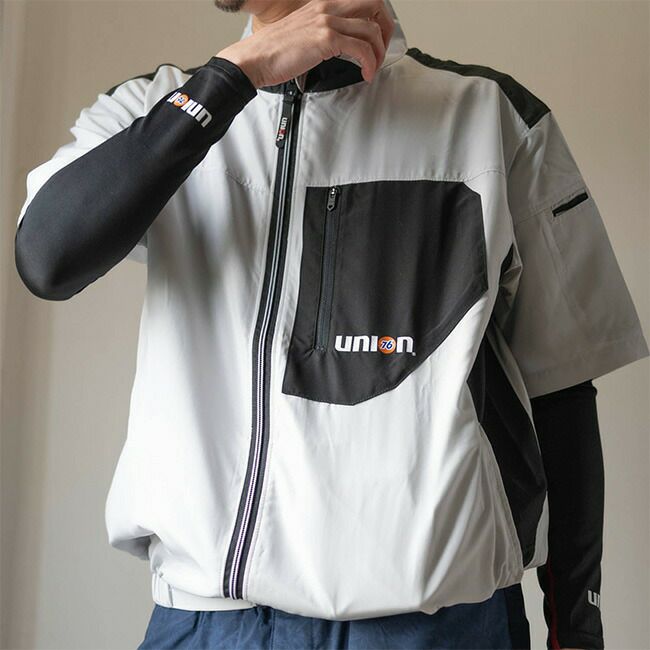 【2025年ファン＆バッテリー付き】富士手袋FUJITEUNION【76-910】空調ウェア半袖ジャケット